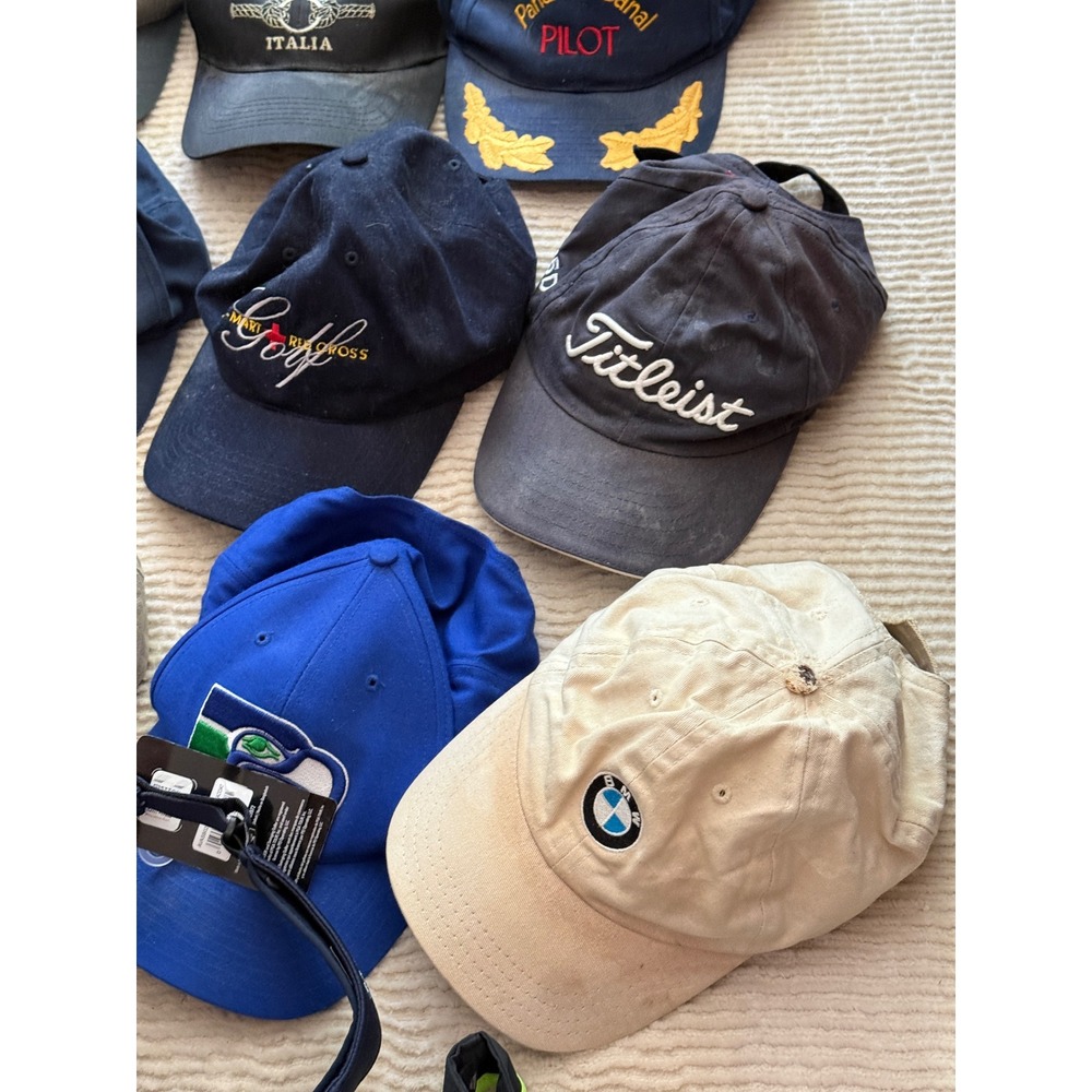 Mixed Hat Lot 20pc Nike Titleist BMW Under Armour TaylorMade Visors Beanie Caps - Picture 7 of 12